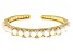 Judith Ripka Cultured Freshwater Pearl With Cubic Zirconia 14k Gold Clad Colette Bracelet 1.10ctw