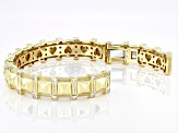 Judith Ripka Cubic Zirconia 14k Gold Clad Cairo Cuff Bracelet 2.87ctw