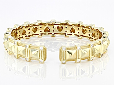 Judith Ripka Cubic Zirconia 14k Gold Clad Cairo Cuff