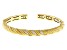 Judith Ripka Haute Collection Cubic Zirconia 14k Gold Clad Twist Cuff Bracelet 0.90ctw