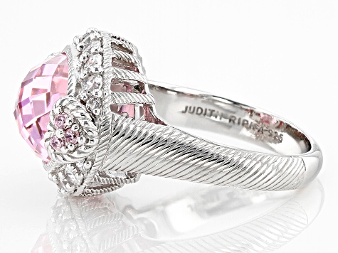 Judith ripka pink diamonique fashion ring