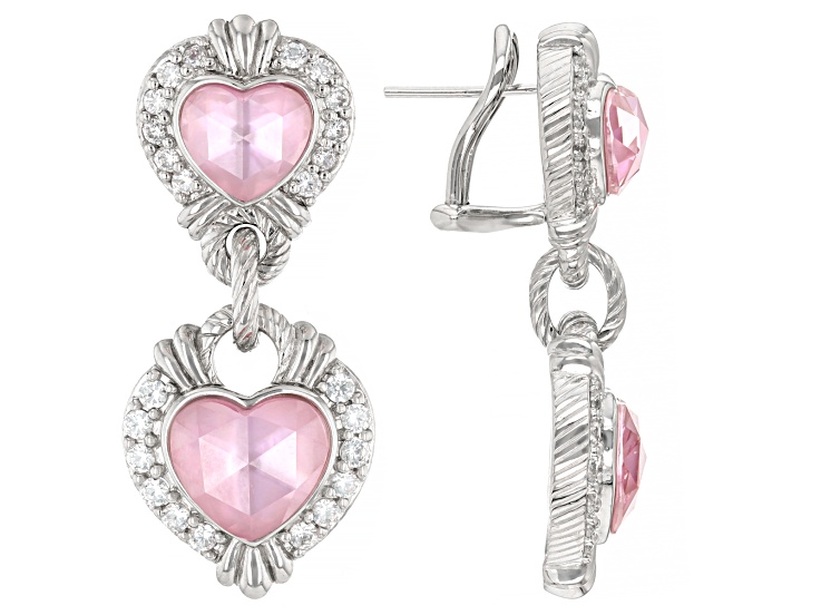 Judith Ripka Mother-Of-Pearl Doublet, Cubic Zirconia Rhodium
