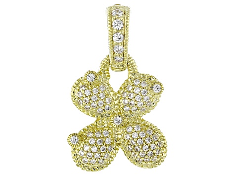 Judith Ripka Cubic Zirconia 14k Gold Clad Petaluma Enhancer 1.00ctw