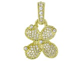 Judith Ripka Cubic Zirconia 14k Gold Clad Petaluma Enhancer 1.00ctw