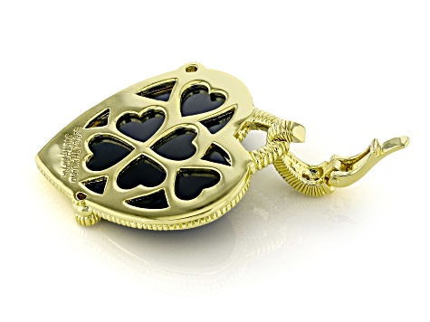 Judith Ripka Black Onyx With Cubic Zirconia 14k Gold Clad