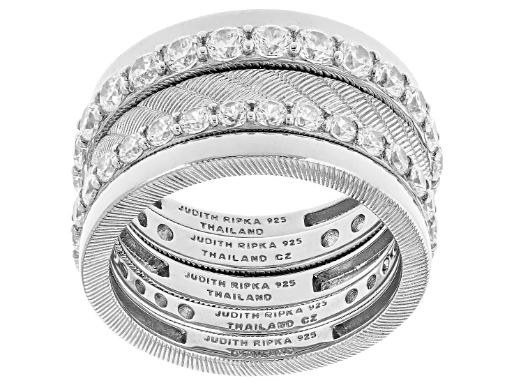 Judith Ripka Haute Collection Cubic Zirconia Rhodium Over Judith Ripka Haute Collection Cubic Zirconia Rhodium Over