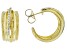 Judith Ripka Cubic Zirconia 14k Gold Clad Jubilee Highway Hoop Earrings 1.00ctw