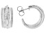 Judith Ripka Cubic Zirconia Rhodium Over Sterling Silver Jubilee Highway Hoop Earrings 1.00ctw