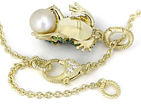 Judith Ripka Freshwater Pearl & Multi-Gemstone 14k Gold Clad Frankie ...