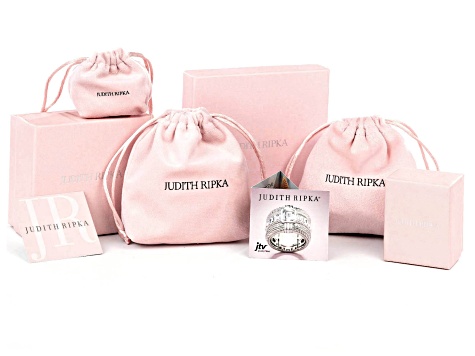 Judith Ripka Haute Collection Asscher Cut Cubic Zirconia Rhodium Over Silver Earrings 8.20ctw