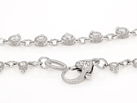 Judith Ripka Cubic Zirconia Rhodium Over Sterling Silver Dew Drop