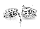 Judith Ripka Cubic Zirconia Rhodium Over Sterling Silver Jubilee Shield Earrings 1.64ctw