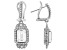 Judith Ripka Emerald Cut & Round Cubic Zirconia Rhodium Over Sterling Silver Haute Earrings 4.97ctw