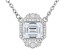 Judith Ripka Cubic Zirconia Rhodium Over Sterling Silver Haute Octagon Pendant Necklace 4.32ctw