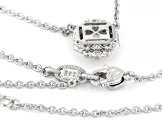 Judith Ripka Cubic Zirconia Rhodium Over Sterling Silver Haute Octagon Pendant Necklace 4.32ctw