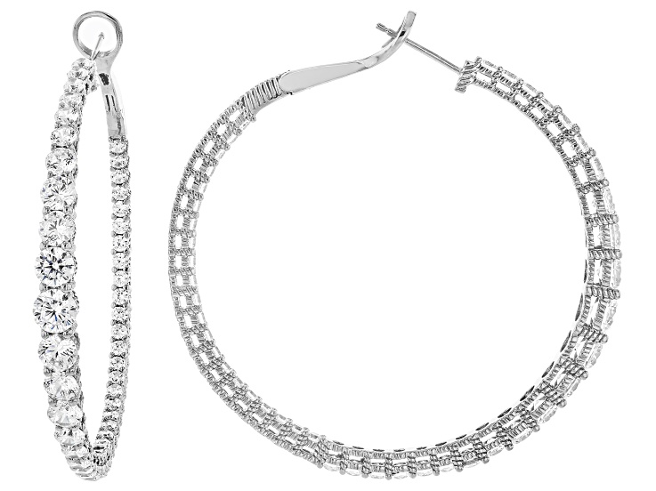 Judith Ripka Cubic Zirconia Rhodium Over Silver Haute 2