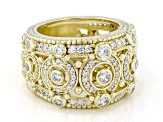 Judith Ripka Cubic Zirconia 14k Gold Clad Garland Ring 2.25ctw