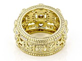 Judith Ripka Cubic Zirconia 14k Gold Clad Garland Ring 2.25ctw