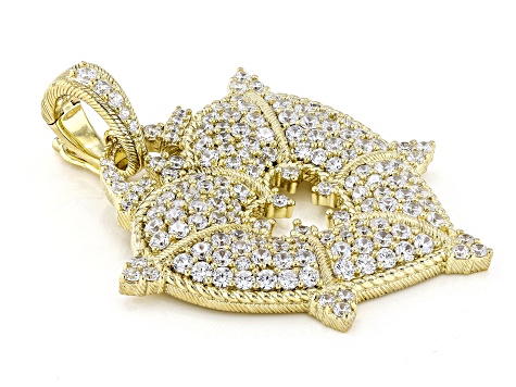 Judith Ripka Cubic Zirconia 14k Gold Clad More Is More Heart
