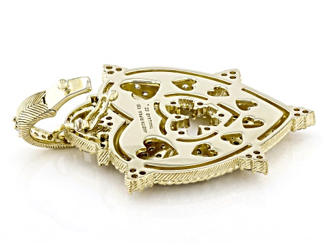 Judith Ripka Cubic Zirconia 14k Gold Clad More Is More Heart