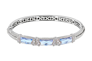 Judith Ripka Pink & White Cubic Zirconia 14k Gold Clad