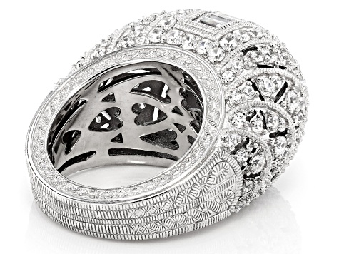 Judith Ripka Cubic Zirconia Rhodium Over Sterling Silver
