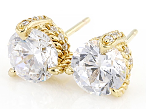 Eleganti Orecchini A Bottone In Oro 14k Con Zircone AAA – Bohemia Luxury – Regalo Per Sposa E Matrimonio - 3