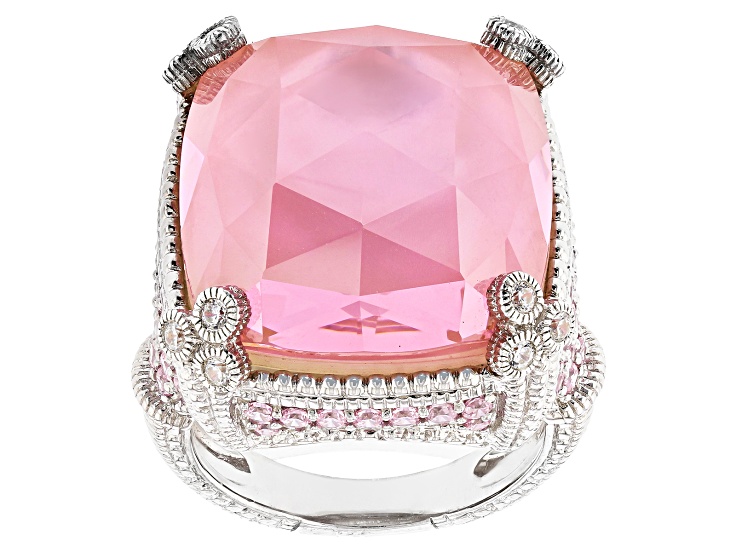 Judith Ripka Pink Cubic Zirconia Mother-Of-Pearl Doublet