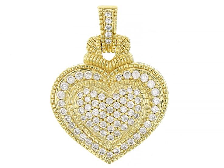 Judith Ripka White Cubic Zirconia 14k Gold Clad Romance