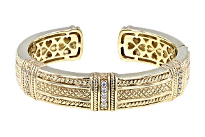 Judith Ripka Cubic Zirconia Rhodium Over Sterling Silver
