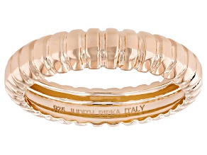 Judith Ripka 14k Rose Gold Clad Band Ring