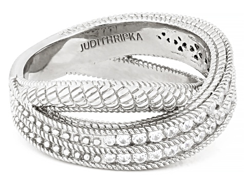 ※ryoug※ Judith Ripka White Cubic Zirconia Rhodium Over Sterling