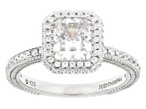 Judith Ripka White Cubic Zirconia Rhodium Over Sterling Silver Toujours Ring 3.56ctw
