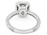 Judith Ripka White Cubic Zirconia Rhodium Over Sterling Silver Toujours Ring 3.56ctw