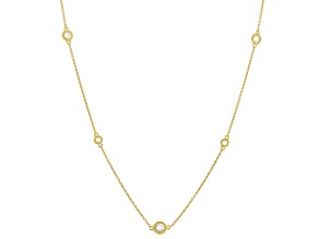 Judith Ripka White Cubic Zirconia 14k Yellow Gold Clad Haute Floating Bella Luce® Necklace 2.12ctw