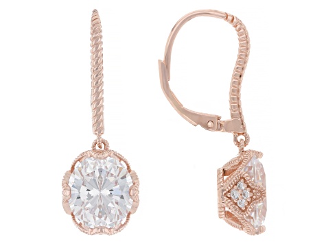 Heptagon Cut Strontium Titanate 18k Rose Gold Over Sterling