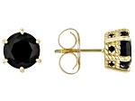 Judith Ripka Haute Collection Black Spinel 14k Gold Clad Earrings 3.67ctw