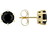 Judith Ripka Haute Collection Black Spinel 14k Gold Clad Earrings 3.67ctw