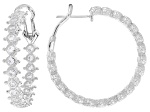 Judith Ripka White Cubic Zirconia Rhodium Over Sterling Silver Haute Earrings 2.23ctw