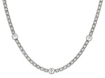 Judith Ripka White Cubic Zirconia Rhodium Over Sterling Silver Estate Necklace 15.96ctw