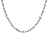 Judith Ripka White Cubic Zirconia Rhodium Over Sterling Silver Estate Necklace 15.96ctw