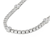 Judith Ripka White Cubic Zirconia Rhodium Over Sterling Silver Estate Necklace 15.96ctw