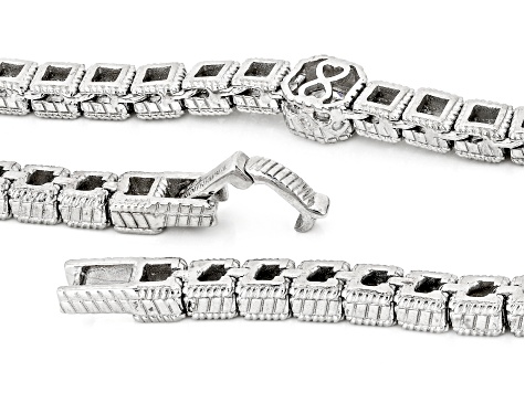 Judith Ripka White Cubic Zirconia Rhodium Over Sterling Silver Estate Necklace 15.96ctw