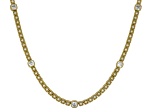 Judith Ripka White Cubic Zirconia 14k Gold Clad Estate Necklace 15.96ctw