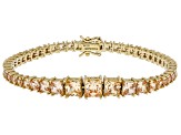 Judith Ripka Champagne Cubic Zirconia 14k Gold Clad Bubbles Bracelet 22.50ctw