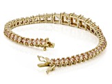 Judith Ripka Champagne Cubic Zirconia 14k Gold Clad Bubbles Bracelet 22.50ctw
