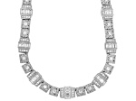 Judith Ripka White Cubic Zirconia Rhodium Over Sterling Silver Estate Necklace 21.89ctw