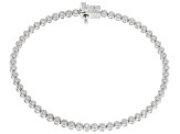 Judith Ripka White Lab Grown Diamond F VS2 Rhodium Over Sterling Silver Lucent Bracelet 1.00ctw