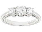 Judith Ripka White Lab Grown Diamond F VS2 Rhodium Over Sterling Silver Lucent Ring 1.00ctw