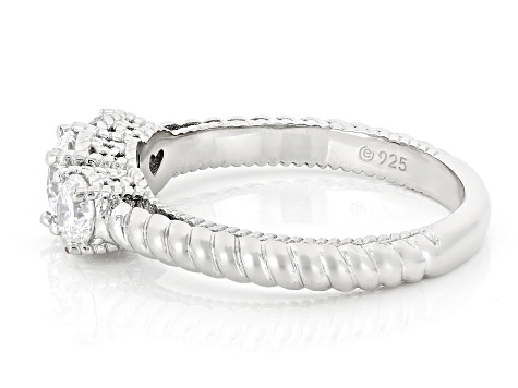 Judith Ripka White Lab Grown Diamond F VS2 Rhodium Over Sterling Silver Lucent Ring 1.00ctw